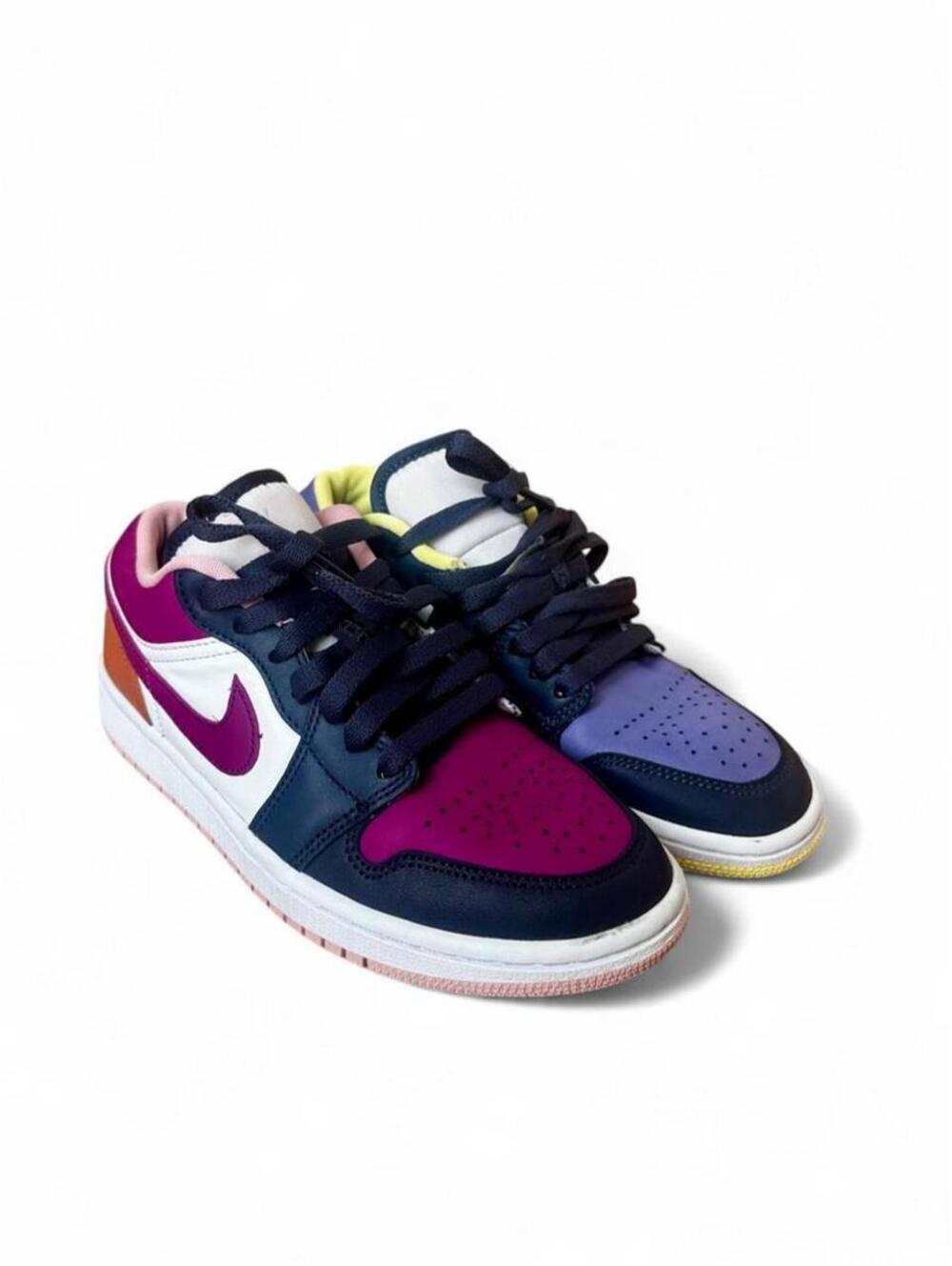 Nike Air Jordan 1 Low SE "mismatched" sneakers purple & pink color blocking 5.5